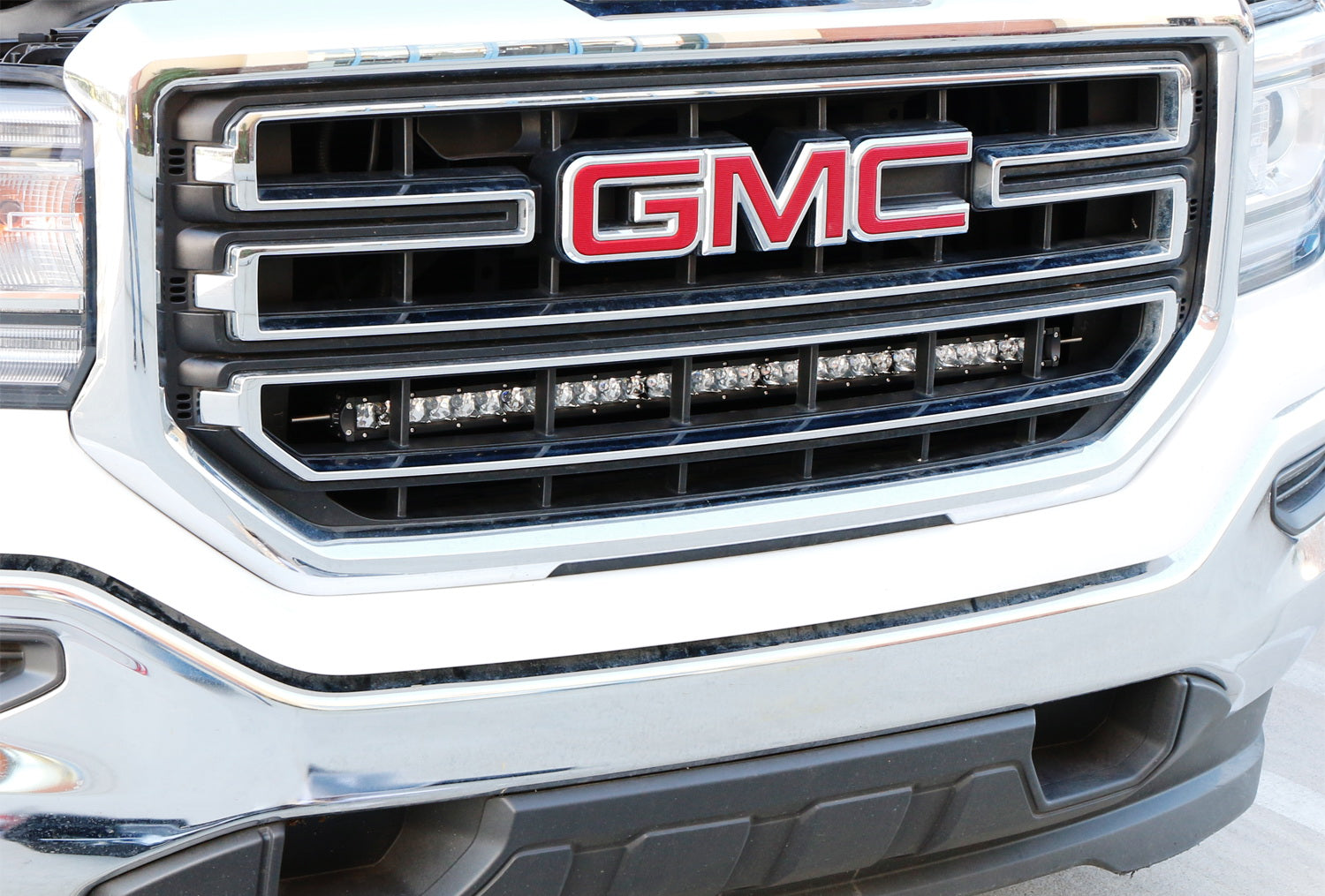 150W 30 CREE LED Light Bar with Behind Grille Bracket & Wiring Kit - Compatible with 2014-2018 GMC Sierra - Perfect for Off-Roading, Truck Lighting & Night Driving