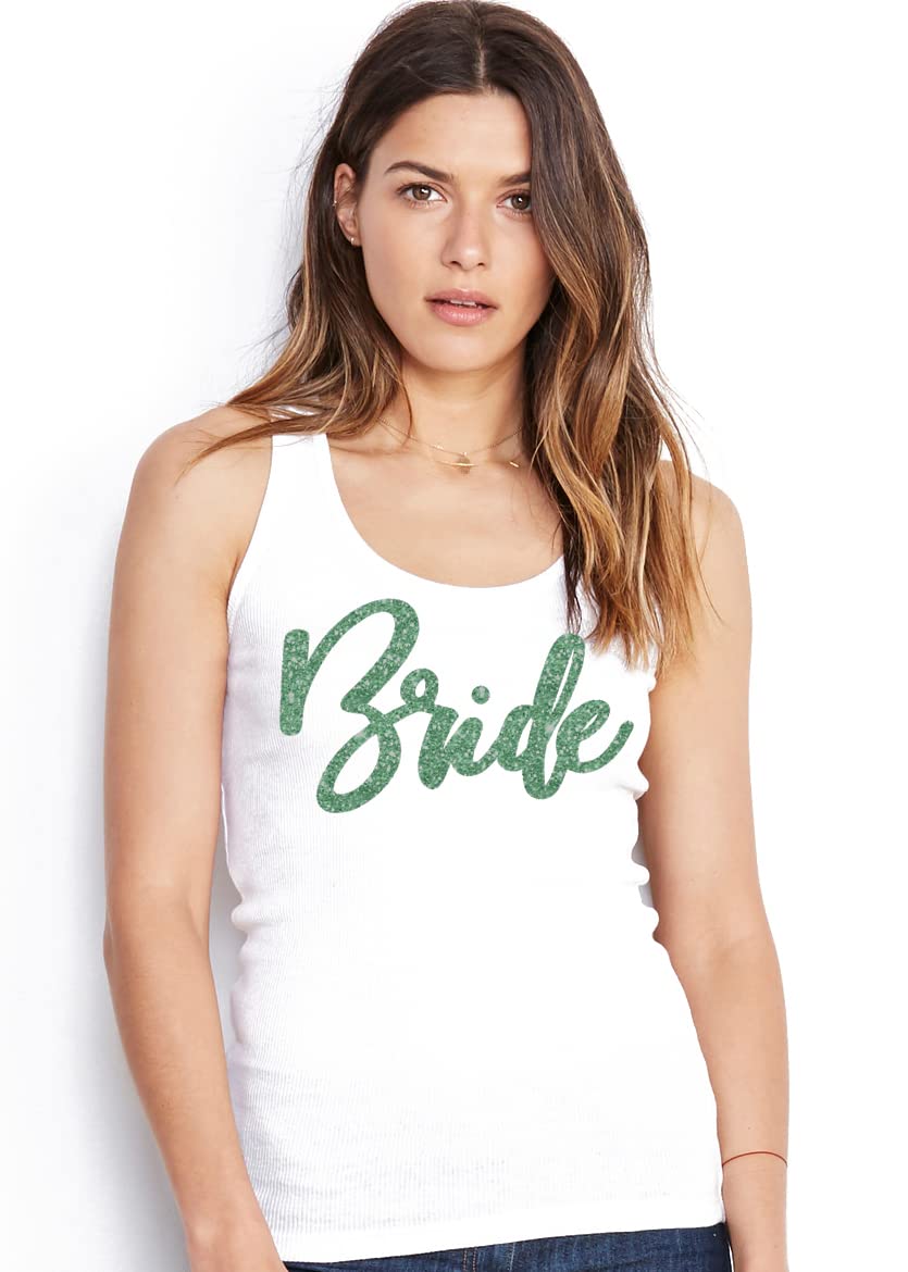 Sparkly Rhinestone Sash Tops for Brides & Bridal Party - Bride, Bridesmaid, Maid of Honor & Bachelorette Squad Tank Tops | Perfect for Wedding Showers, Bachelorette Parties & Bridal Events