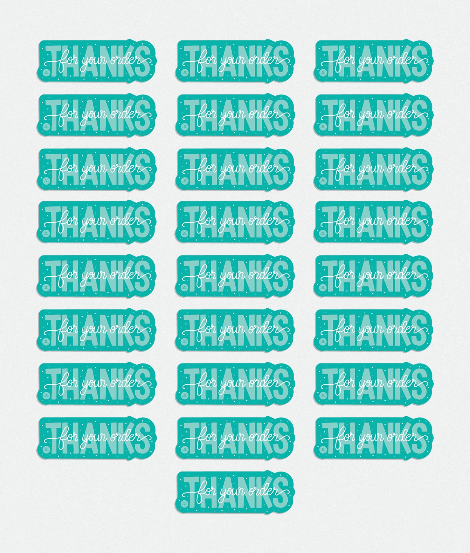 25PCs Thank You Stickers for Orders - Perfect for Packaging, Gifts & Business Appreciation