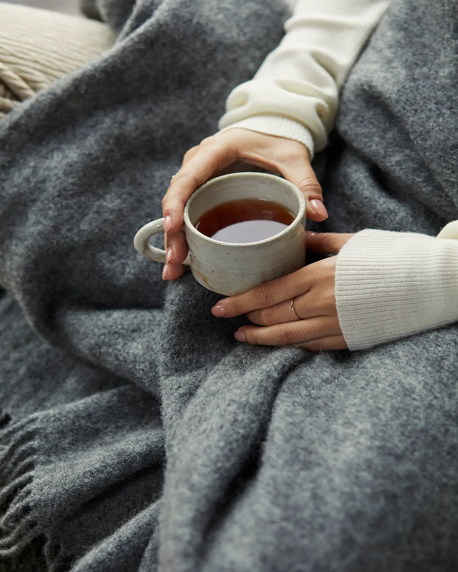 Premium Nevis Throw Blanket - Soft & Cozy Charcoal Grey Knit Blanket for Couch, Bed & Home Decor | Perfect for Living Room, Bedroom & Gifting