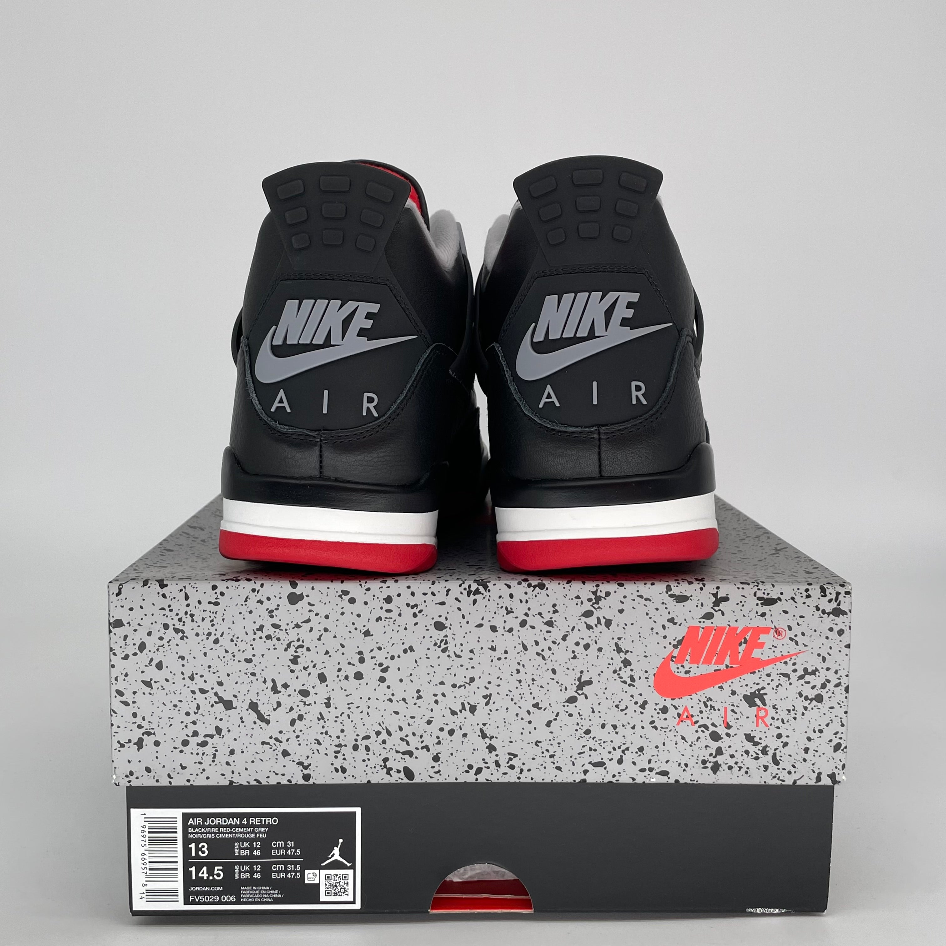 Air Jordan 4 Bred Reimagined Men's Basketball Shoes Size 13 (FV5029-006) - Retro Sneakers for Streetwear & Sports Performance