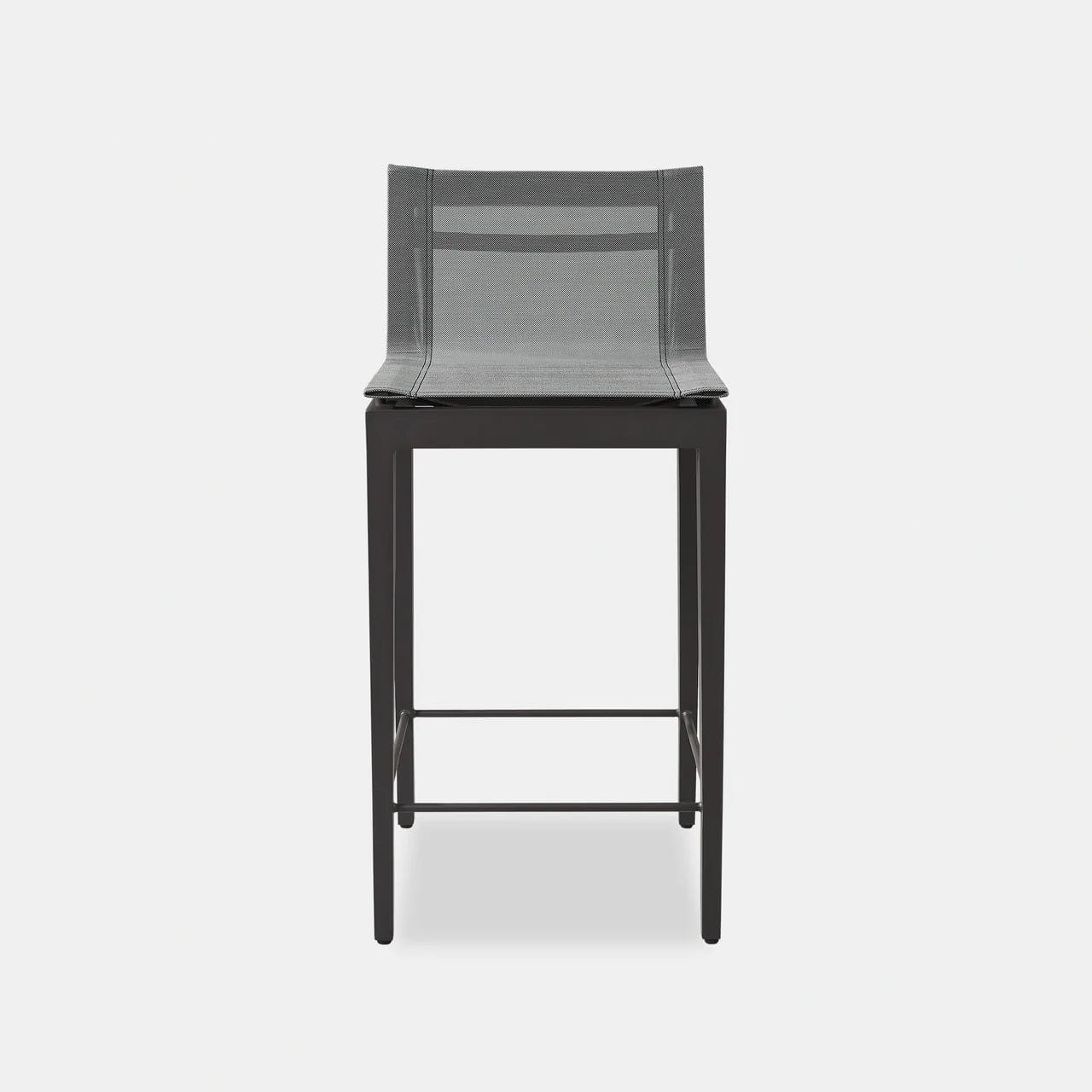 Byron Aluminum Outdoor Counter Stool - Rust-Resistant Bar Stools for Patio, Deck & Poolside - Modern Outdoor Dining & Entertaining Furniture