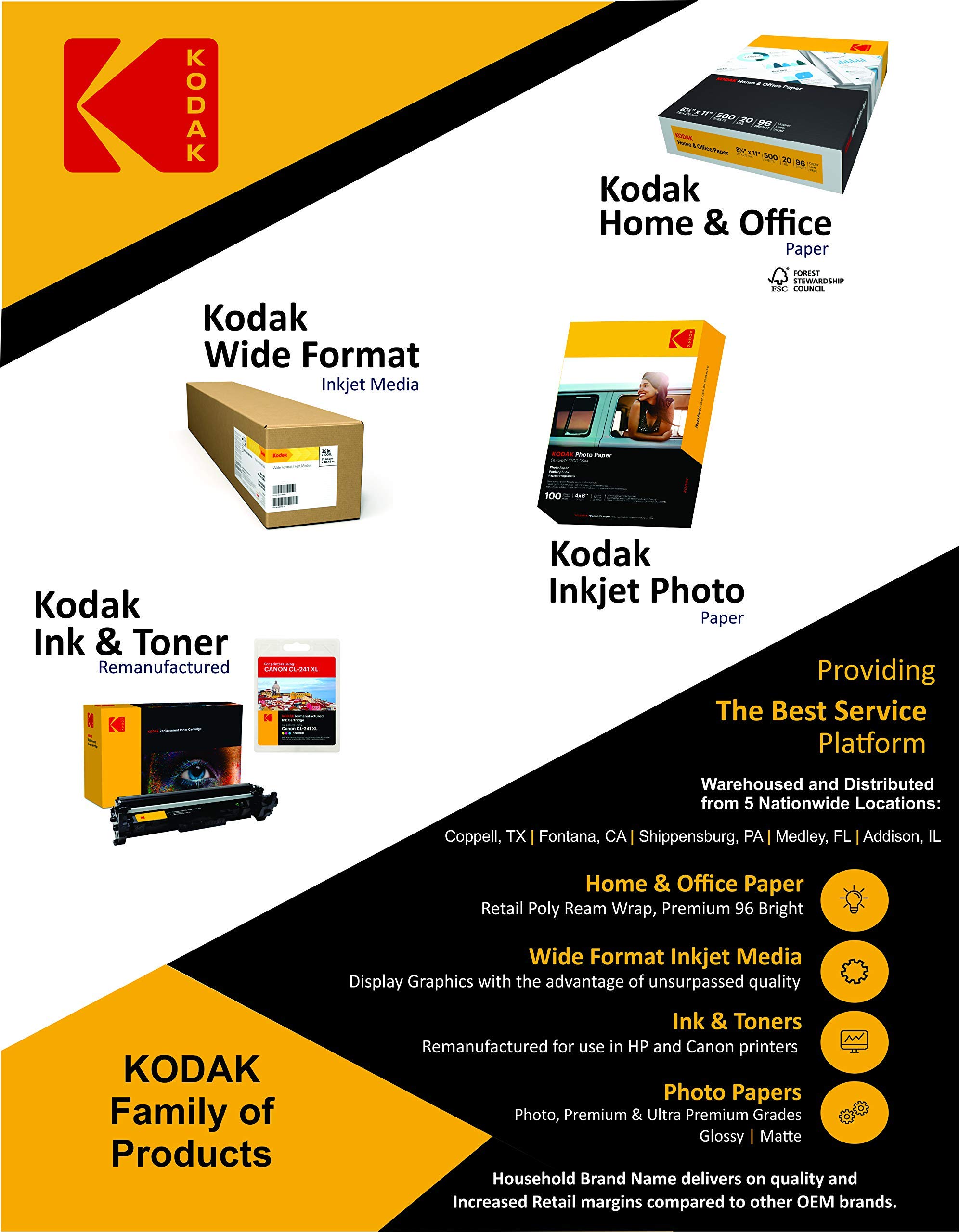 Kodak Compatible Black Toner for HP LJP2055 - CE505X/05X/3480B002/3480B001/719H Replacement - High Yield 6500 Pages - Perfect for Office Printing & Document Production