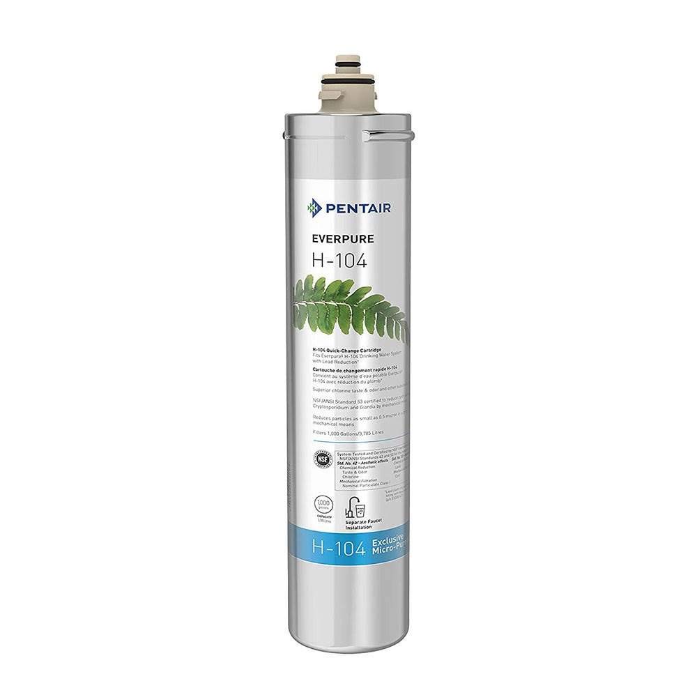 Everpure H-104 EV961211 Under Sink Water Filter Replacement Cartridge (2 Pack) - Premium Filtration for Clean Drinking Water - Perfect for Kitchen, RV & Office Use