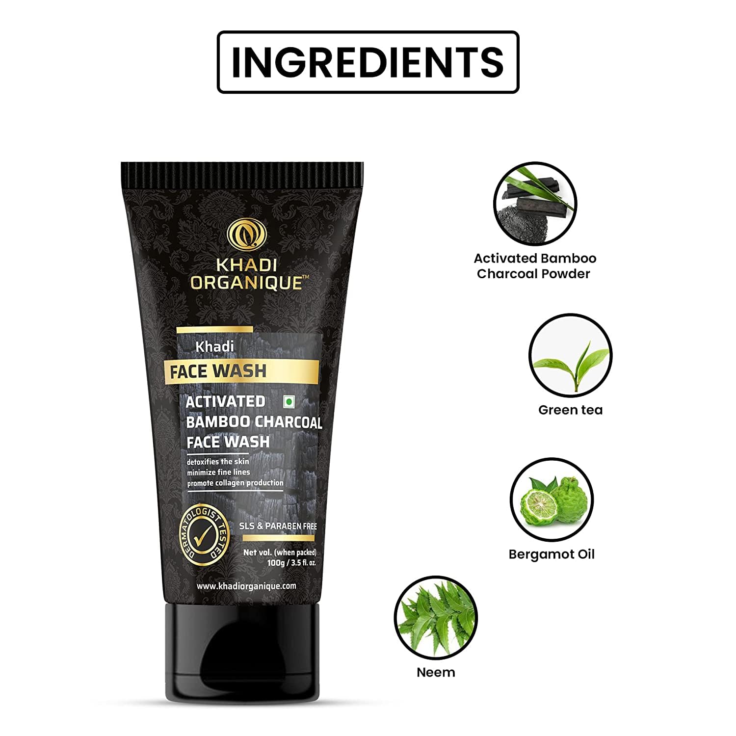 Khadi Organique Cucumber Water & Activated Charcoal Skin Toner - Removes Dead Skin Cells, Dirt & Pollutants | Refreshing Facial Toner for Oily & Acne-Prone Skin | Perfect for Daily Skincare Routine & Post-Cleansing Treatment