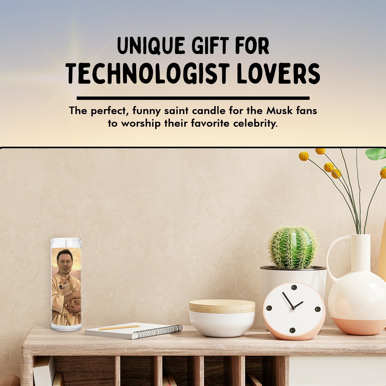 Saint Candles - Handmade Soy Wax Devotional Candles in Glass Jars for Lovers & Technologists | Celebrity-Inspired White Votive Candles | Unique Gift for Romantic Occasions, Home Decor & Spiritual Practices