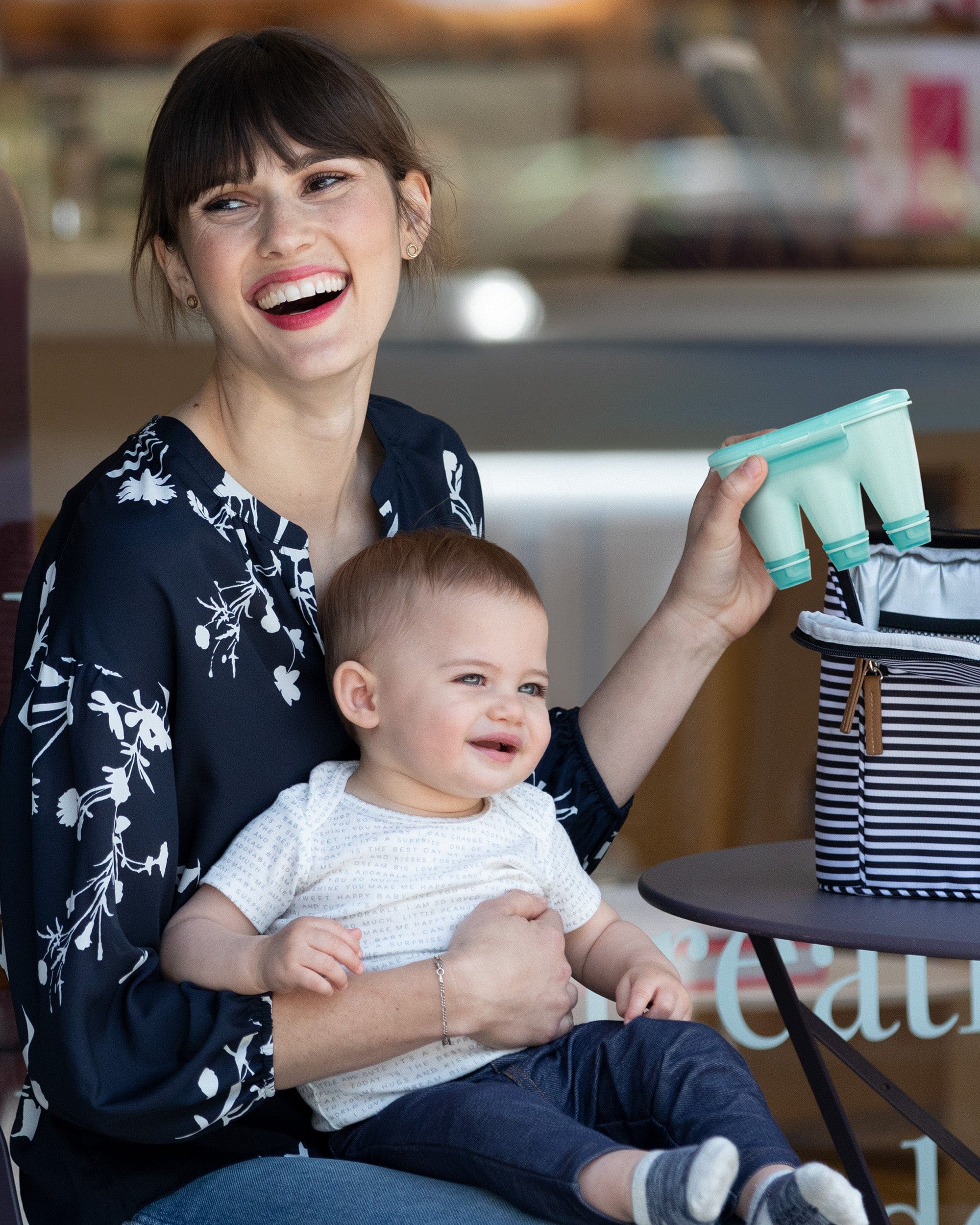 Skip Hop Easy Fill Formula Dispenser - Portable Baby Formula Container for Travel & On-the-Go Feeding - Perfect for Diaper Bags, Strollers & Daycare
