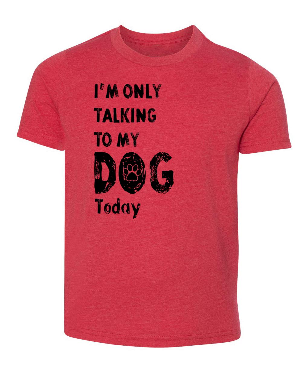 Funny Dog Shirts for Kids - 'I'm Only Talking to My Dog Today' Graphic Tee - Cute Pet Lover Outfit for School, Playdates & Dog Park Adventures