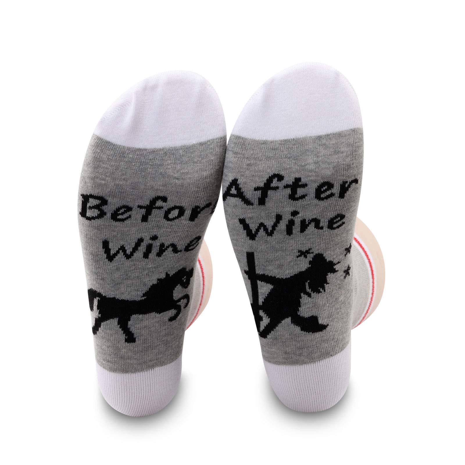 Funny Wine Lover Socks Gift Set - Before Wine vs After Wine Dancing Crew Socks | Novelty Wine Themed Gifts for Women | Perfect for Wine Parties, Bachelorette Gifts & Christmas Presents