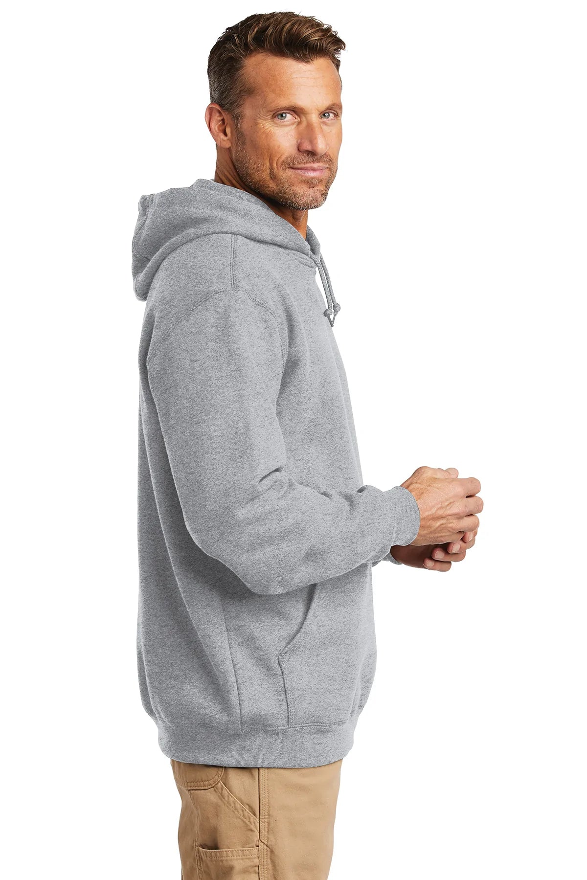 Carhartt Customized Midweight Hoodies for Men & Women - Heather Grey - Durable & Comfortable Workwear for Outdoor Activities & Casual Wear