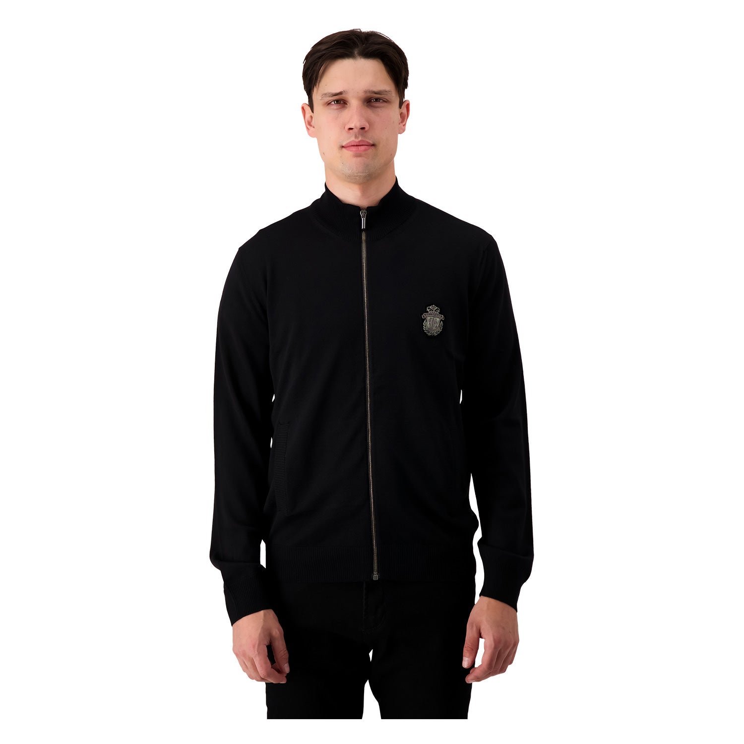 Billionaire Black Full Zip Crest Pullover Hoodie - Stylish & Comfortable Men's Sweatshirt for Casual Wear, Gym, and Outdoor Activities