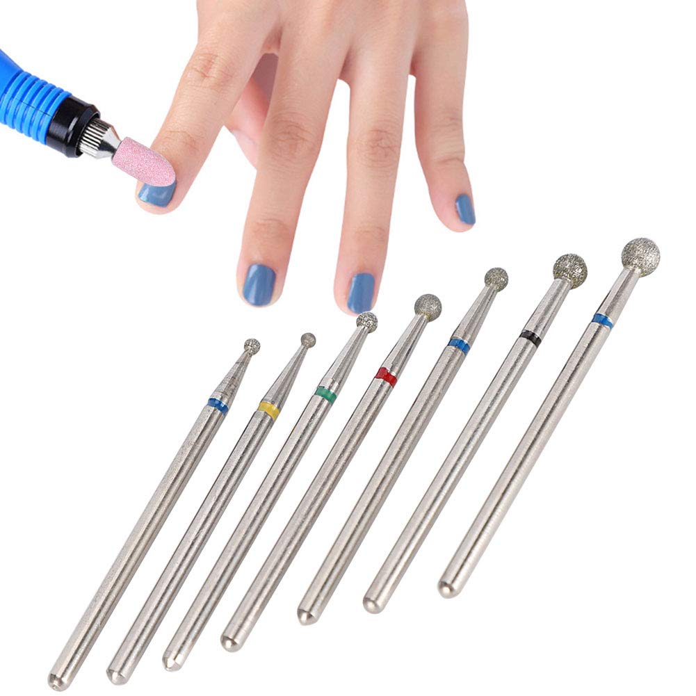7-Piece Nail Drill Bits Set for Manicure & Pedicure - 3/32