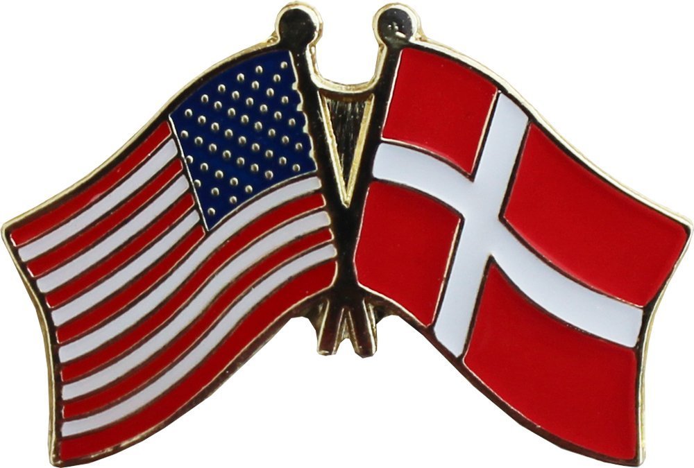USA & Denmark Flag Bike Hat Lapel Pin Set of 6 - Patriotic Cycling Accessories for Bikers, Caps & Backpacks - Perfect for National Holidays, Sports Events & Travel