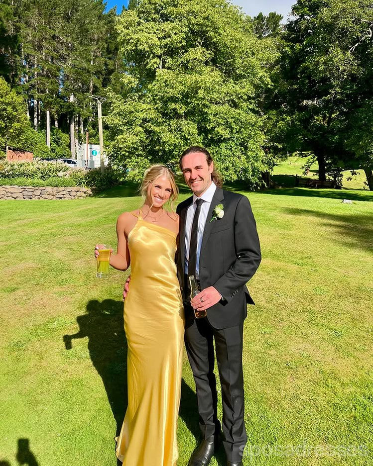 Stunning Yellow Mermaid One Shoulder Long Prom Dress for Women - Elegant Evening Gown for Formal Parties, Homecoming, and Special Occasions | Style 13879