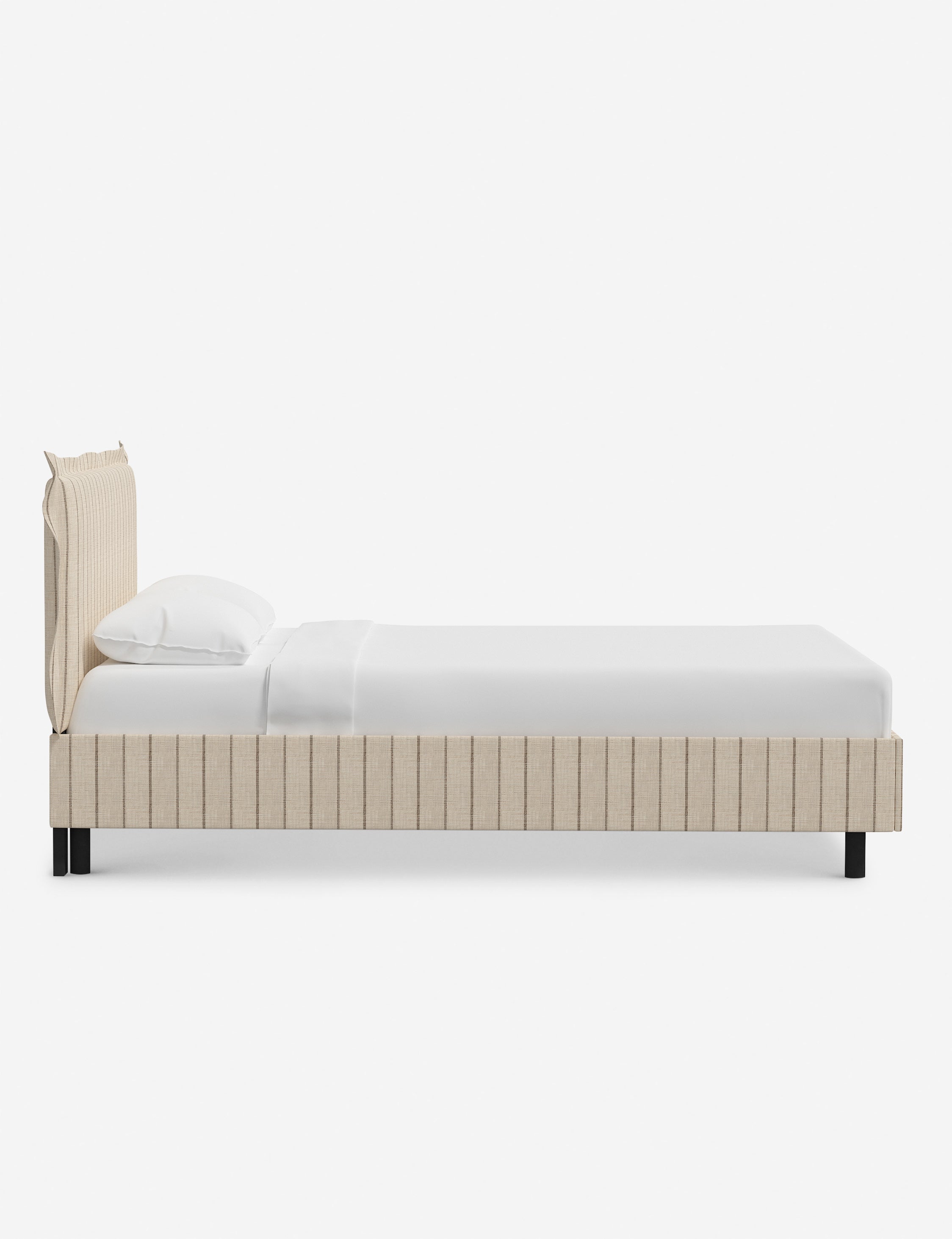 Elara Modern Platform Bed Frame - Queen Size, Wooden Slat Support, Sturdy & Noise-Free - Perfect for Bedroom, Guest Room, or Apartment
