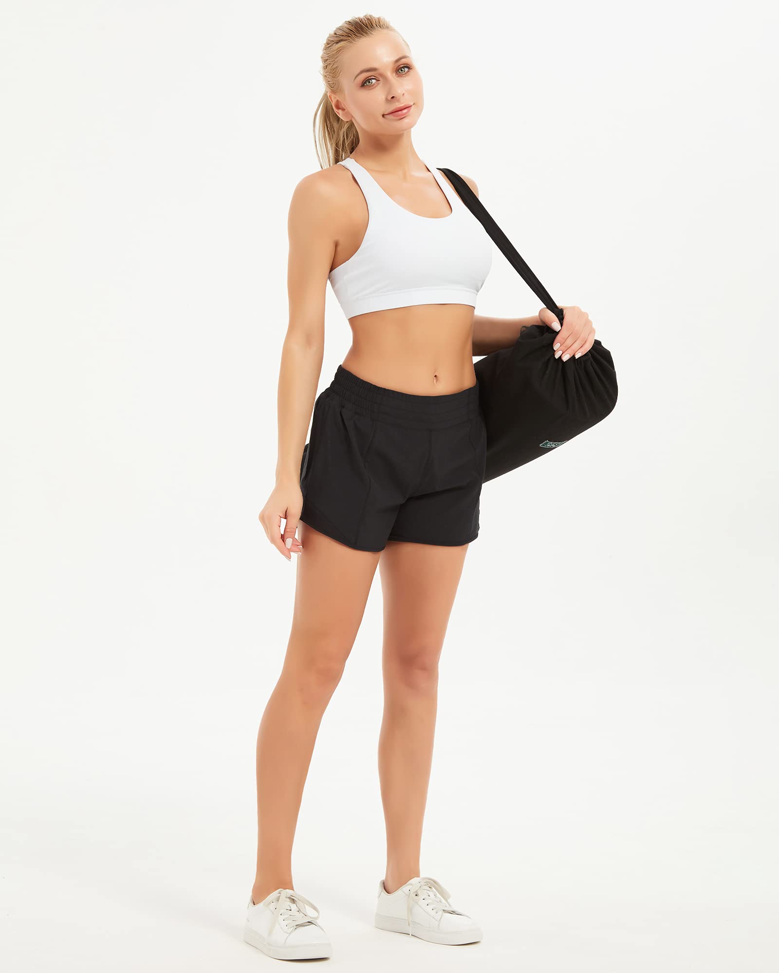 Stelle Women's Running Shorts - Quick Dry Athletic Shorts with Deep Pockets for Gym, Jogging & Outdoor Workouts