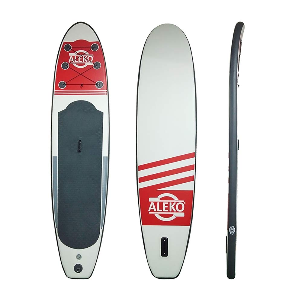 ALEKO Premium Inflatable Stand Up Paddle Board with Paddle, Pump & Carry Bag - Lightweight SUP for Yoga, Surfing & Fishing | Perfect for Lakes, Rivers & Ocean Adventures