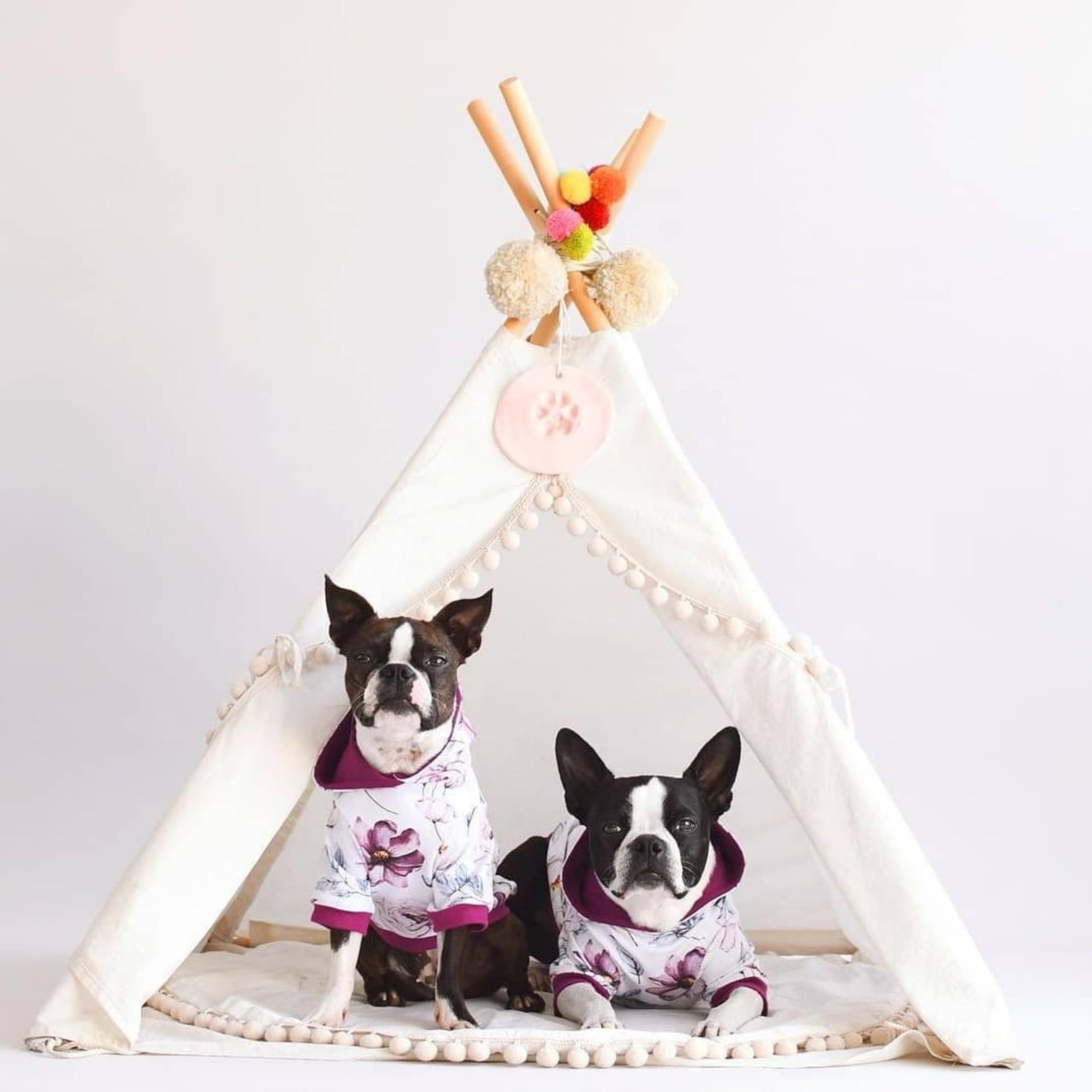 Cozy Indoor Dog House Tent - Hypoallergenic Cotton Pet Bed for Small & Large Dogs - Stylish Teepee Cave for Cats & Puppies - Perfect for Living Rooms, Bedrooms & Pet-Friendly Spaces (Large)