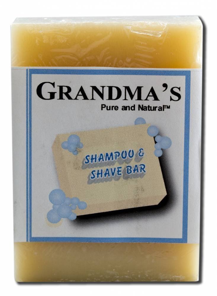Remwood Products Co. Grandma's Shampoo & Shave Bar - 4oz All-Natural Soap for Hair & Body - Gentle Cleansing for Sensitive Skin - Perfect for Travel, Camping & Eco-Friendly Bath Routine