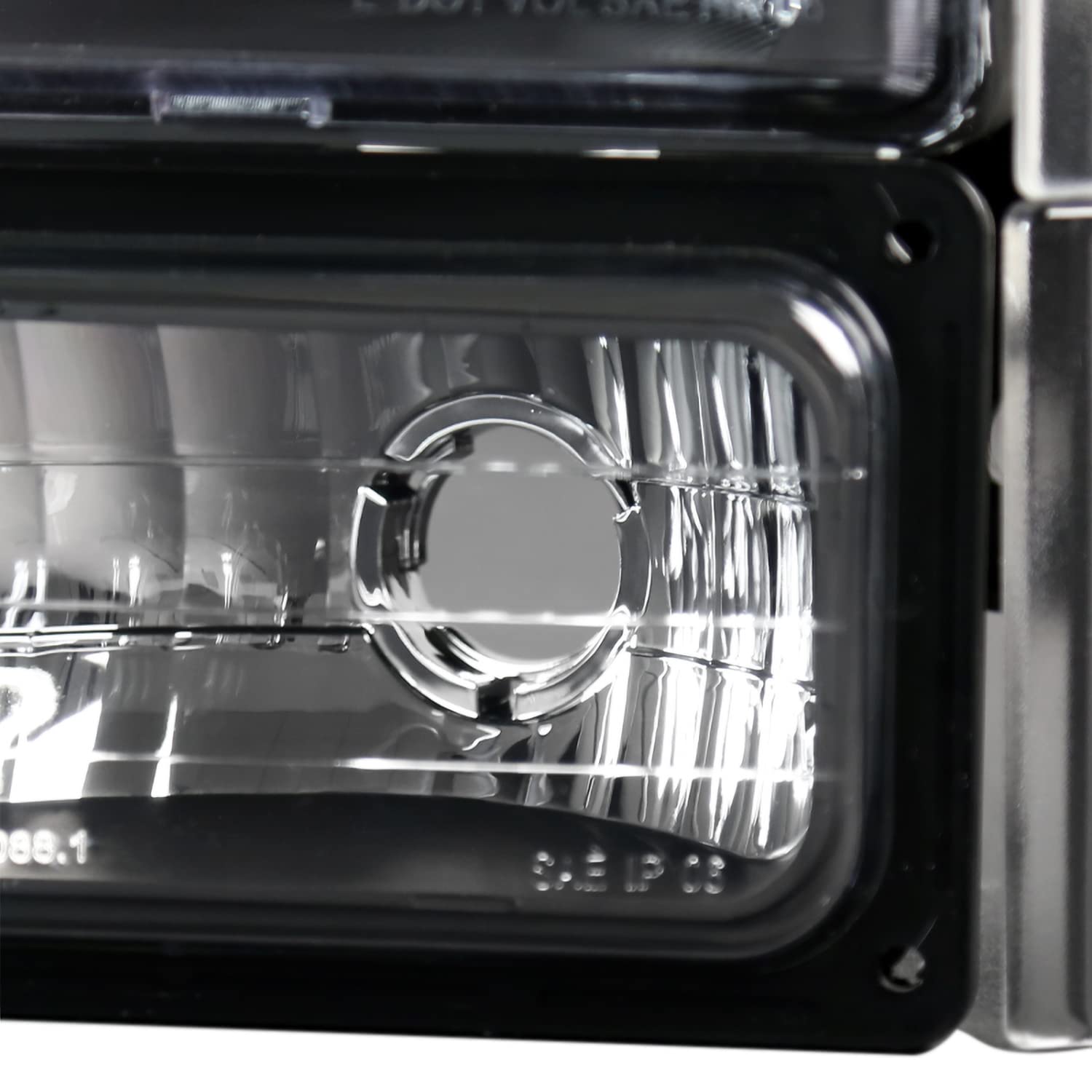 Spec-D Tuning Black Headlights, Bumper Lights & Corner Lamps for 1994-1998 GMC C10 Pickup Sierra Suburban - Complete Left & Right Headlamp Assembly | Perfect for Night Driving & Off-Road Adventures