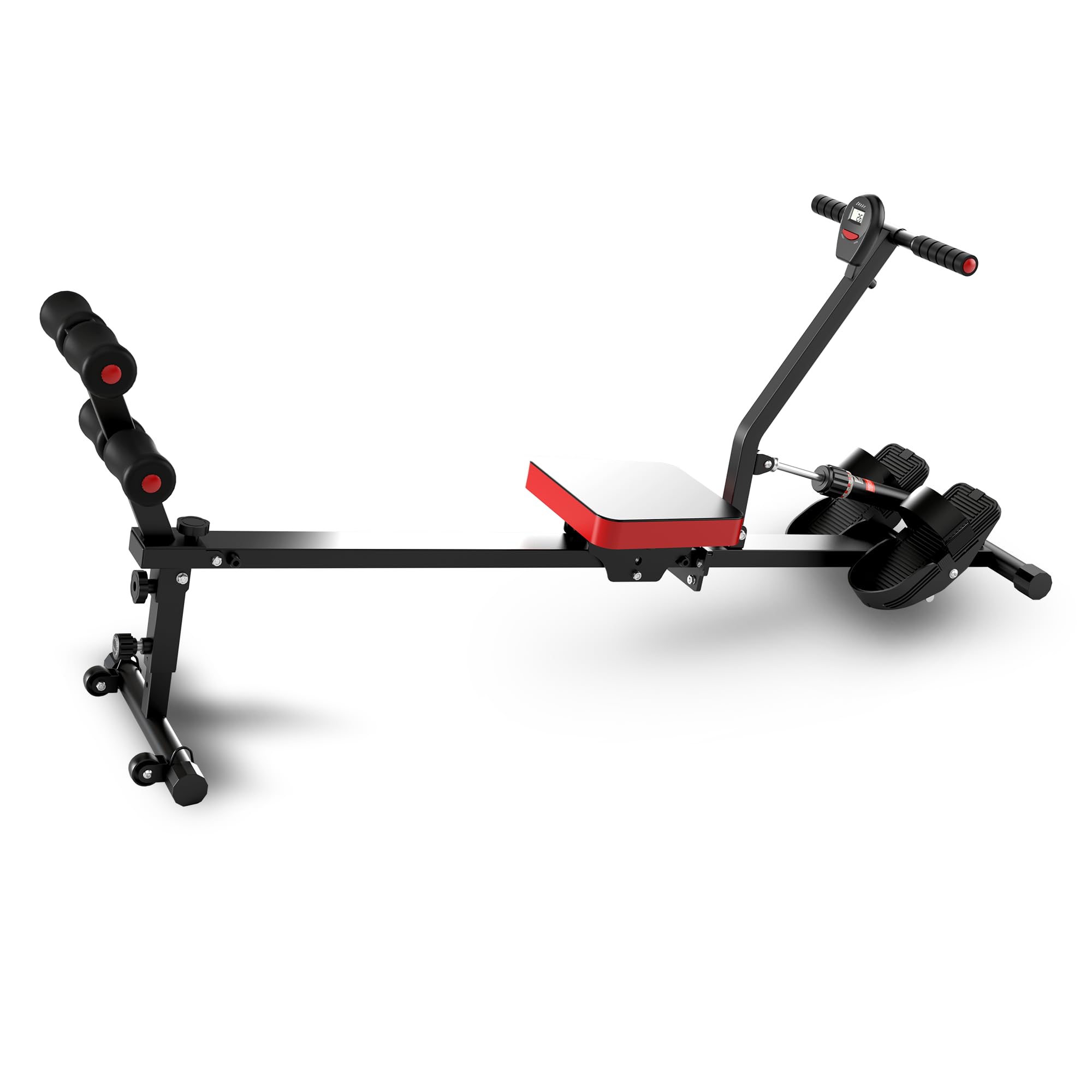 **Magnetic Rowing Machine for Home Workout - Adjustable 8-Speed Resistance, Supports 265 LBS - Fat Burning & Muscle Sculpting - Phone/Tablet Holder - Perfect for Cardio & Strength Training**