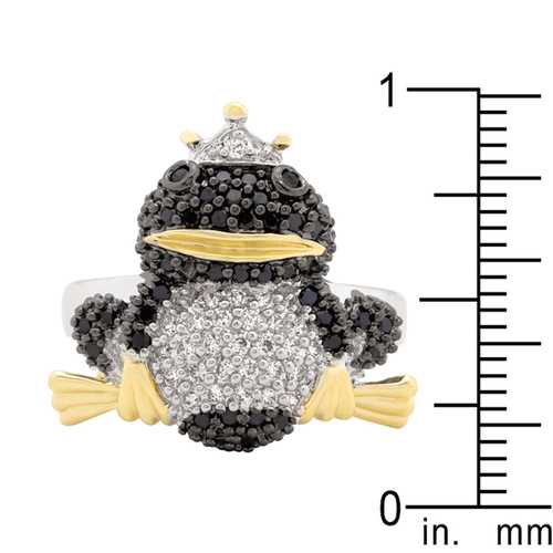 Exquisite Cubic Zirconia Frog Prince Ring - Elegant Costume Jewelry for Women | Perfect for Fairy Tale Themed Parties, Cosplay & Unique Gift Giving
