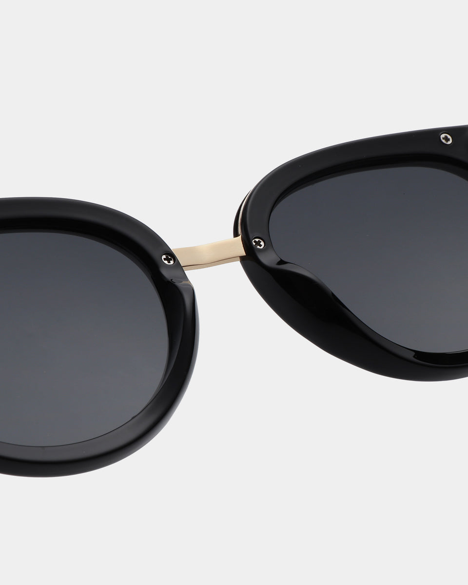 A. Kjaerbede Jolie Black Sunglasses for Women - Stylish UV Protection Shades for Outdoor, Driving & Fashion