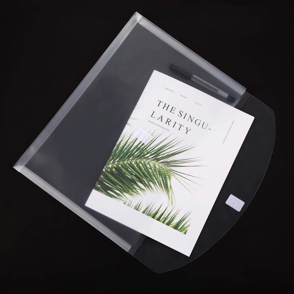 TIENO 24-Pack Clear Expanding File Folders with Hook & Loop Closure - Legal Size Document Organizer for Office, School, and Home Use