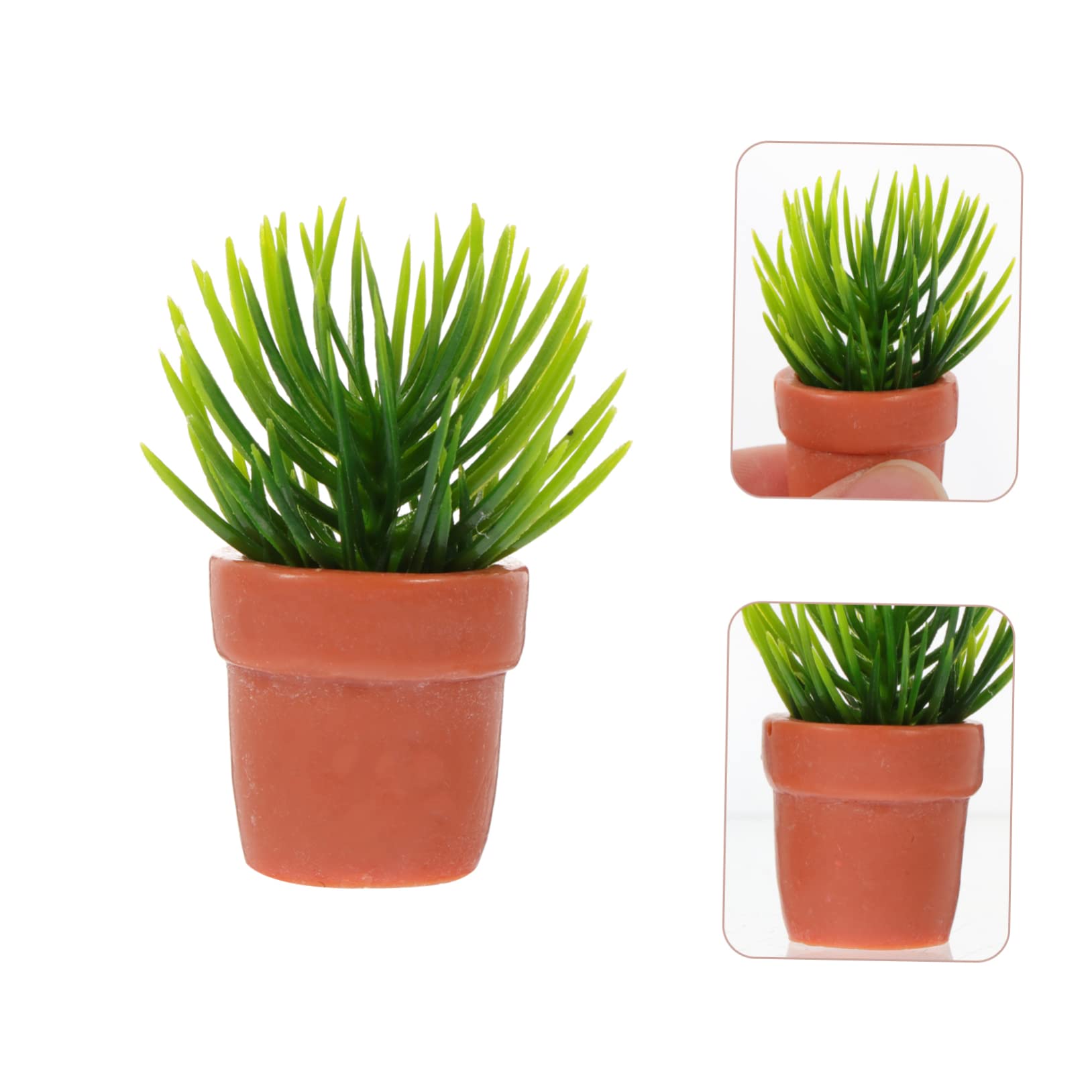 10pcs Mini Simulation Bonsai Plants for Dollhouse Landscaping - Realistic Miniature House Decor for DIY Scenes, Fairy Gardens & Model Displays