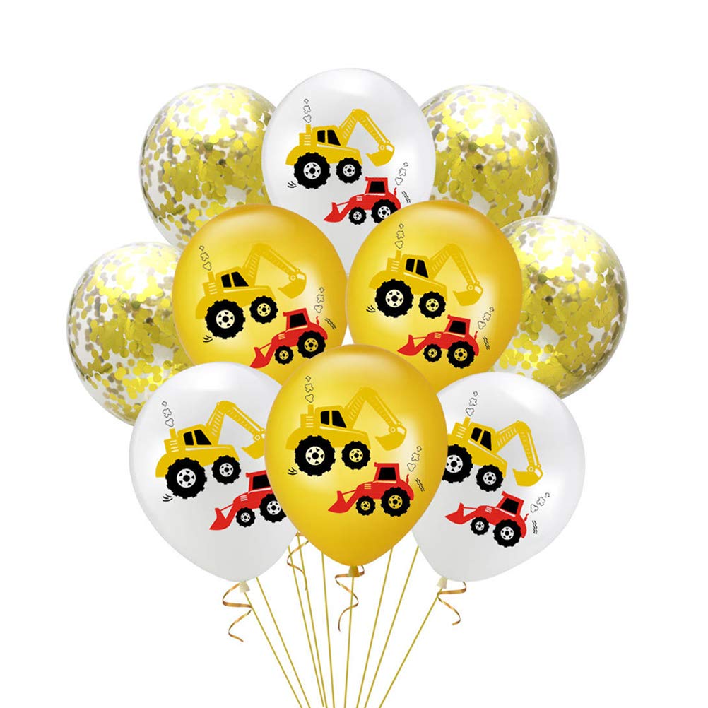 **Amosfun 20-Pack Large Latex Helium Balloons for Construction Themed Birthday Party Decorations - Kids Builder Party Supplies, Baby Shower & DIY Home Decor**