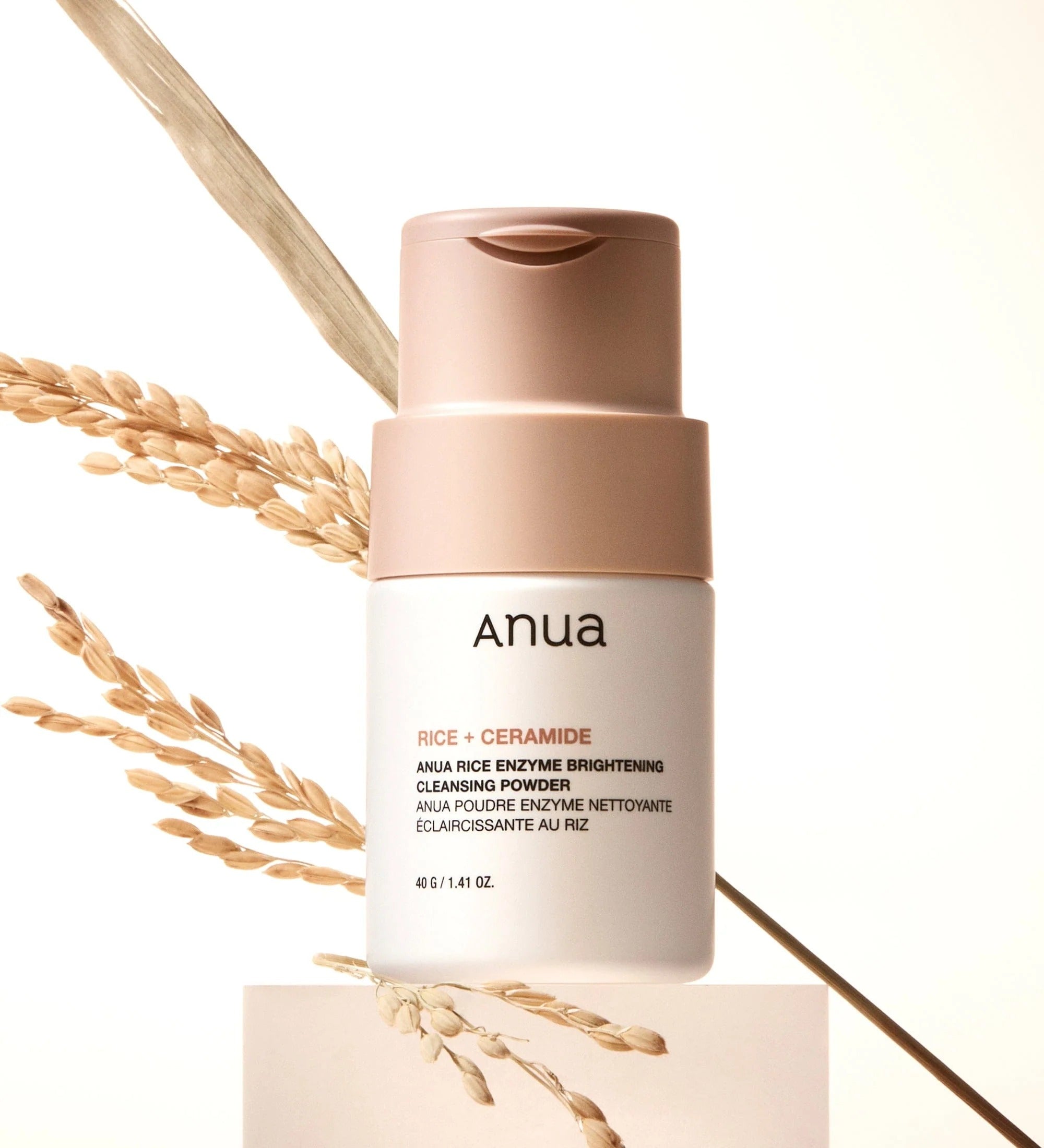 ANUA Rice Enzyme Brightening Cleansing Powder 40g - Gentle Exfoliating Face Wash for Glowing Skin | Perfect for Daily Skincare Routine & Travel