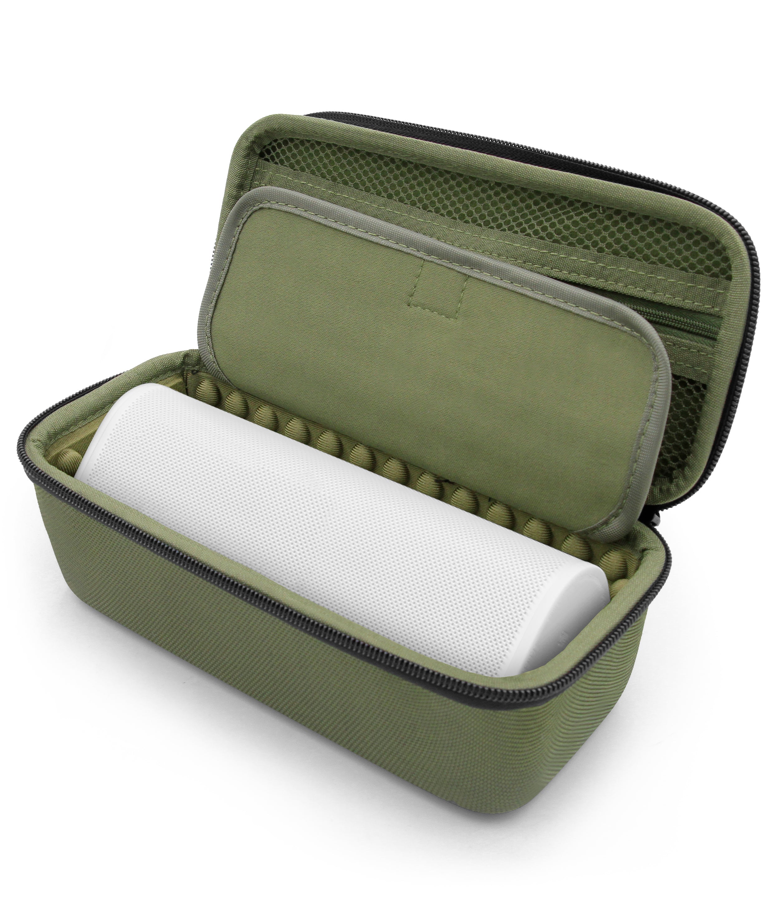 CASEMATIX Travel Case for Sonos Roam Speaker - Shockproof Padded Protective Cover with Carabiner Clip & Cable Storage | Perfect for Outdoor Adventures, Travel & Daily Commute