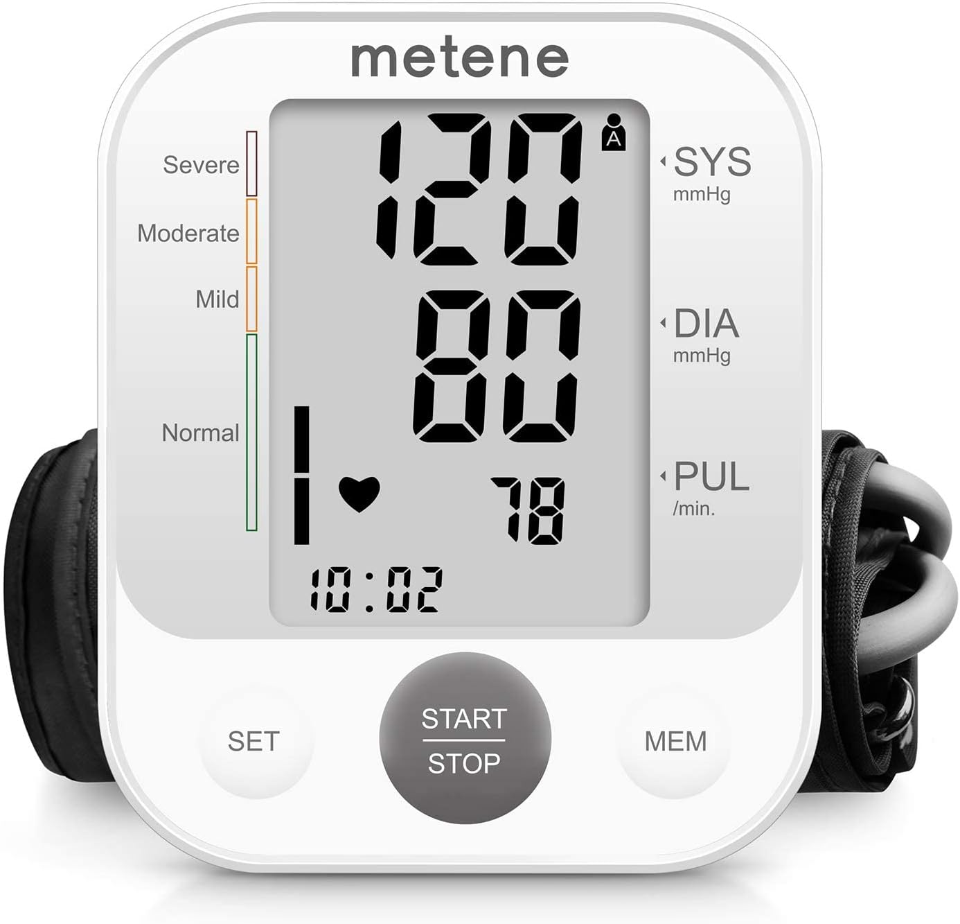 Metene Digital Upper Arm Blood Pressure Monitor with Voice Speaker - Large Cuff (8.7