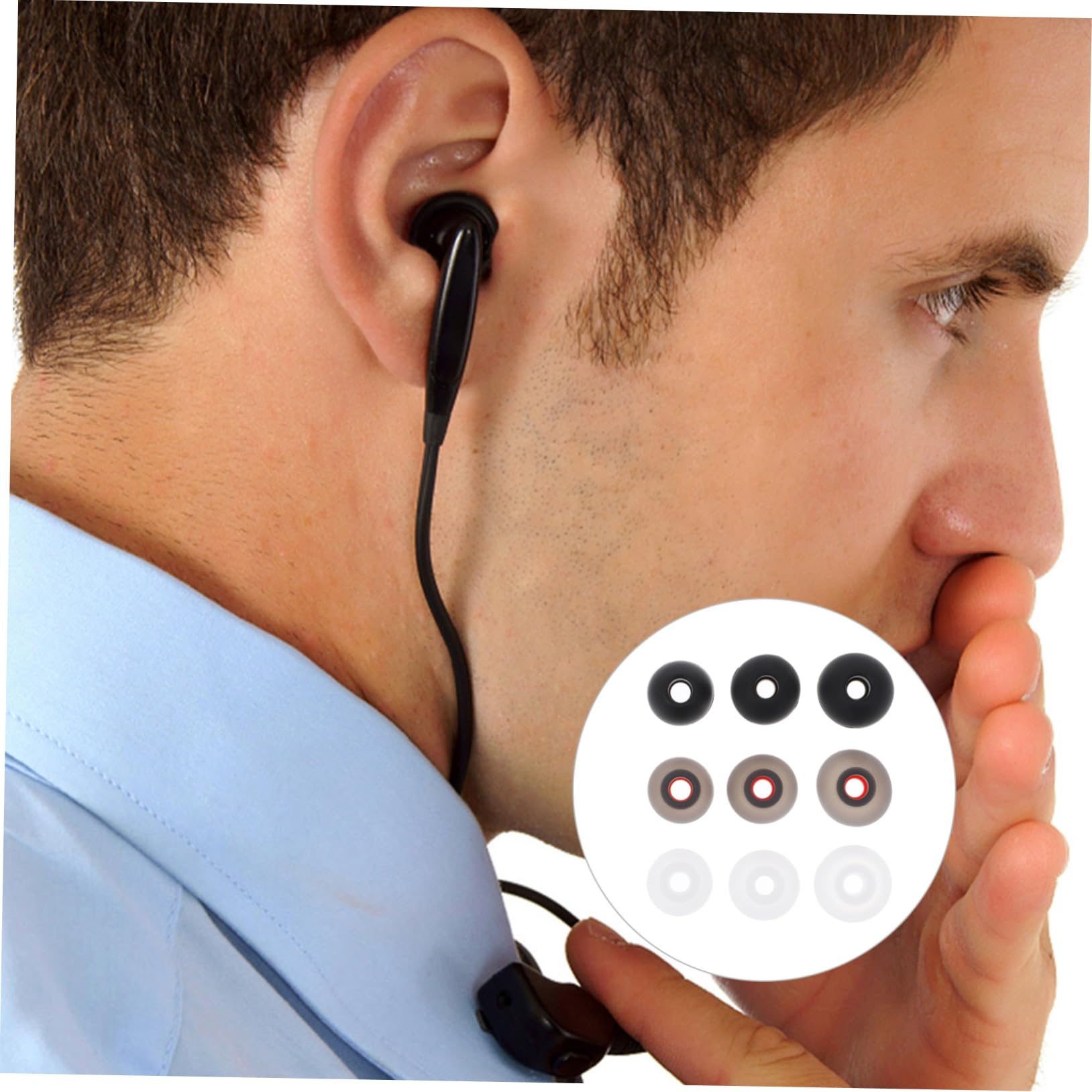 GANAZONO 72 Pcs Silicone Earplug Caps for Over-Ear Headphones - Noise Reducing Ear Tips for Sleeping, Studying, Travel & Work - Soft Comfortable Earbud Covers for Noise Isolation