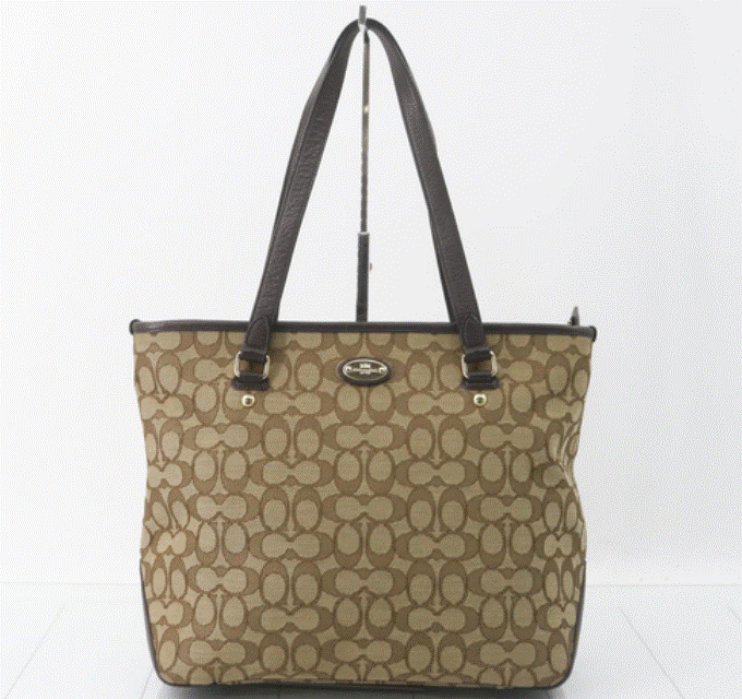 COACH F36185 Leather Tote Bag for Women - Stylish Brown Handbag for Work, Travel & Everyday Use