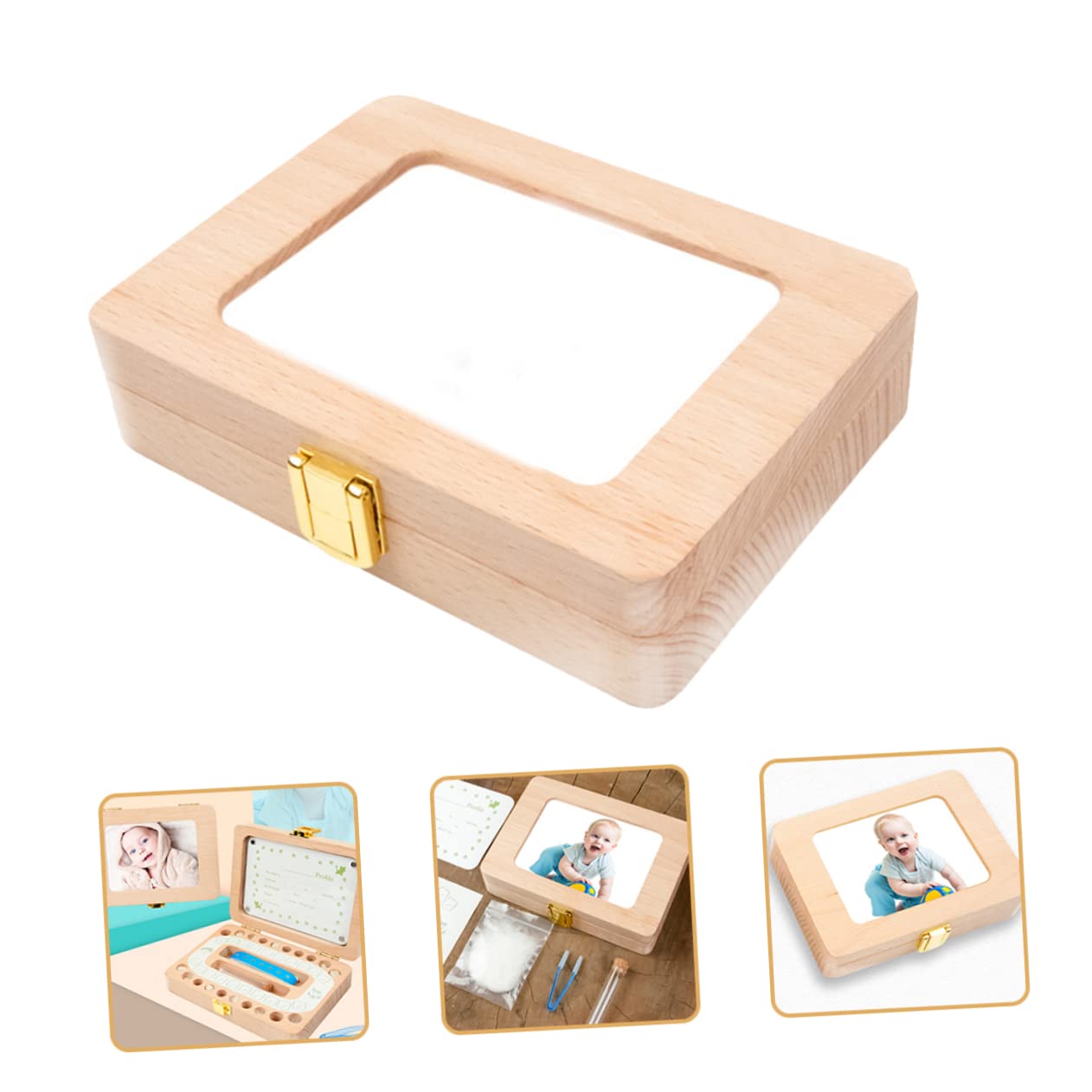 ULDIGI Wooden Tooth Fairy Box - Kids Tooth Storage Holder for Lost Teeth, Keepsake Organizer for Baby Teeth Collection - Perfect for Tooth Fairy Gifts & Childhood Memories