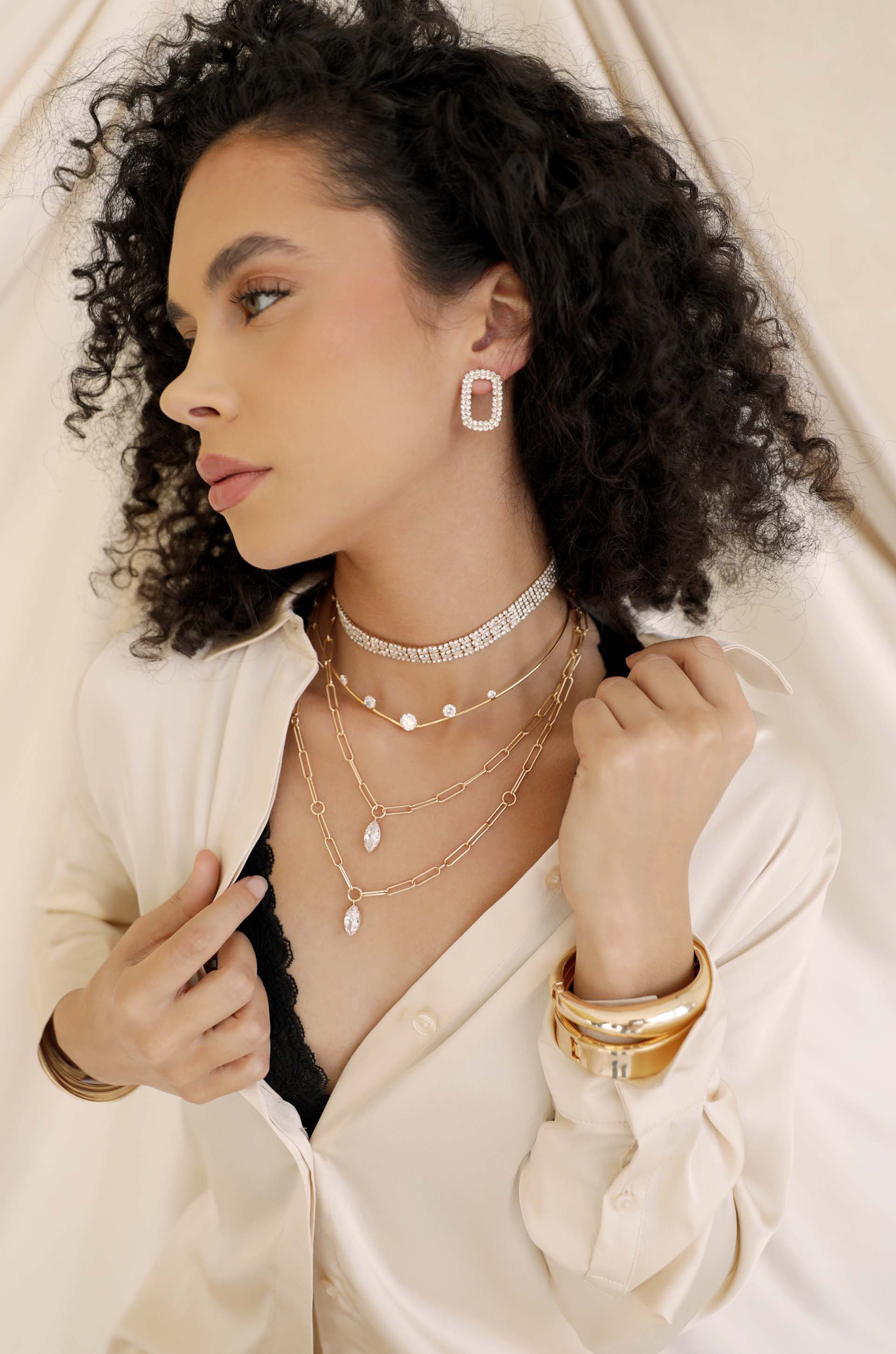 Elegant Crystal Choker Necklace for Women - Sparkling Rhinestone Statement Collar Jewelry - Perfect for Parties, Weddings & Evening Events