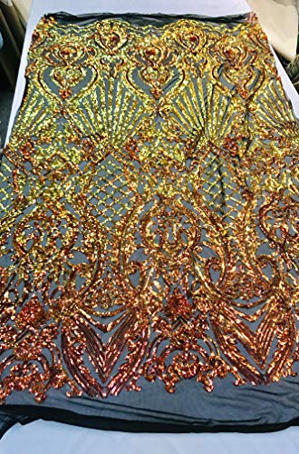 Orange Iridescent on Black