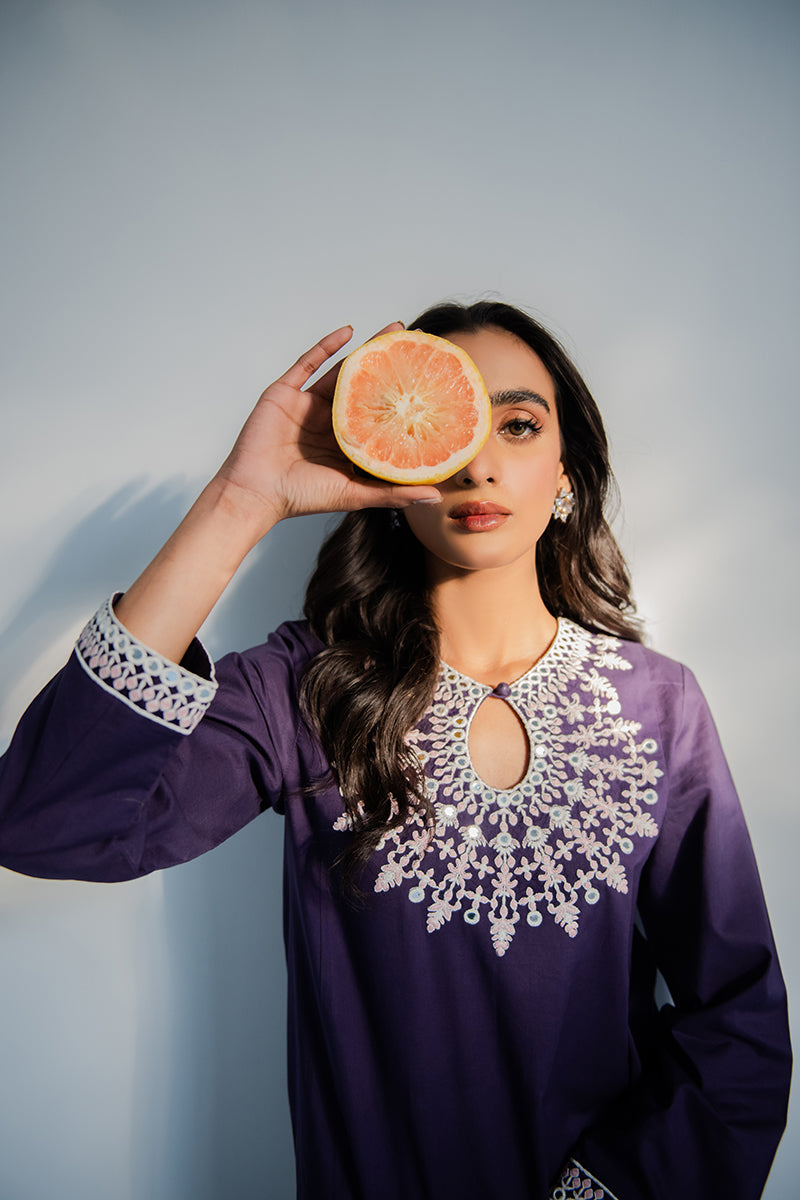 HYACINTH EMBELLISHED SHIRT Women's Fashion Blouse - Elegant Floral Design for Casual Wear, Office & Special Occasions