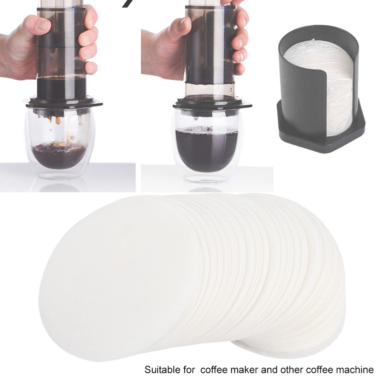 350Pcs Round Disposable Coffee Filters - Premium Coffee Maker Filters Replacement for Drip Coffee Machines & Cones | Perfect for Home, Office & Restaurant Use