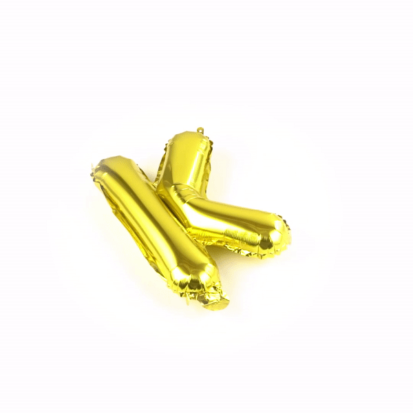 Balloonify 16 Inch Gold Mylar Letter K Balloon - 1 Count Box - Perfect for Birthday Parties, Baby Showers & Graduation Decorations