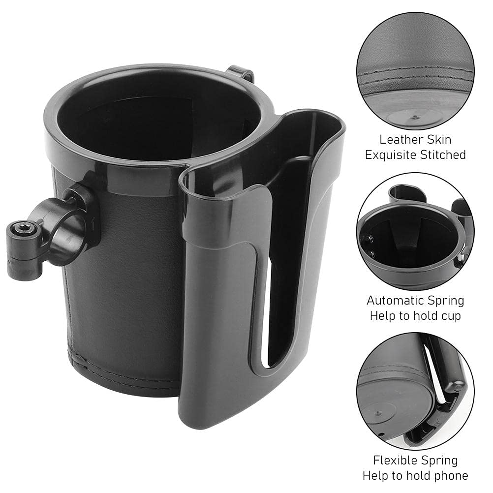 3-in-1 Bicycle Water Bottle Holder with Phone Storage Box - Bike Drink & Coffee Cup Holder, Keys Organizer (Black) - Perfect for Cycling, Commuting & Outdoor Adventures