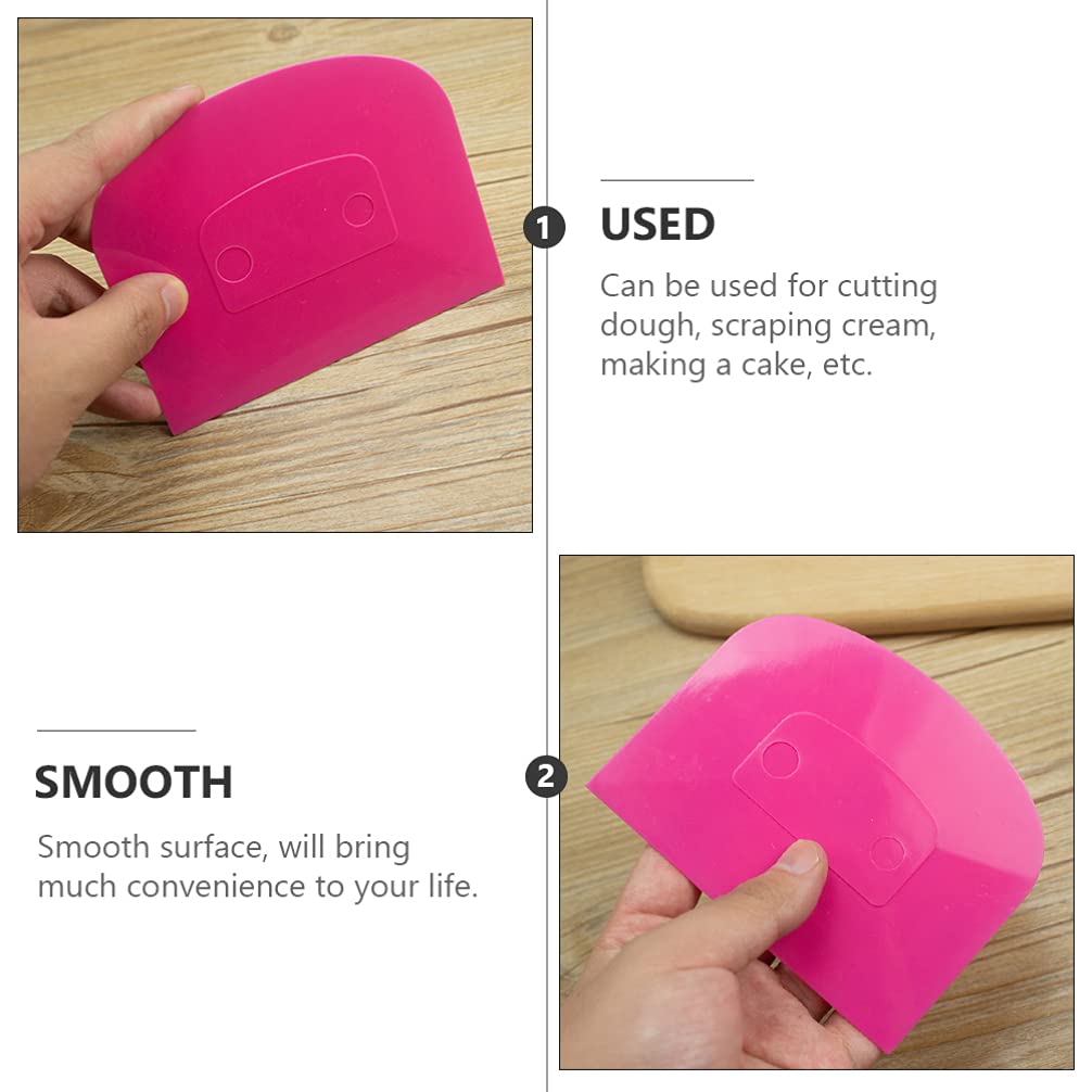 DOITOOL 10-Piece Cake Decorating Tool Set - Dough Scraper, Icing Smoother, Bread & Pizza Spatula for Baking, Cake Side Decorating - Perfect for Home Bakers & Professional Chefs (Rosy Size S)