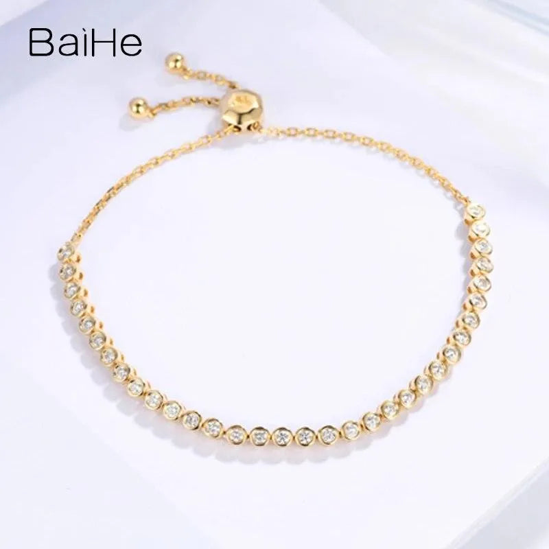 18K Yellow Gold 0.70ct H/SI Natural Diamond Bracelet for Women - Elegant Engagement & Wedding Jewelry - Perfect for Anniversary Gifts, Bridal Shower & Special Occasions