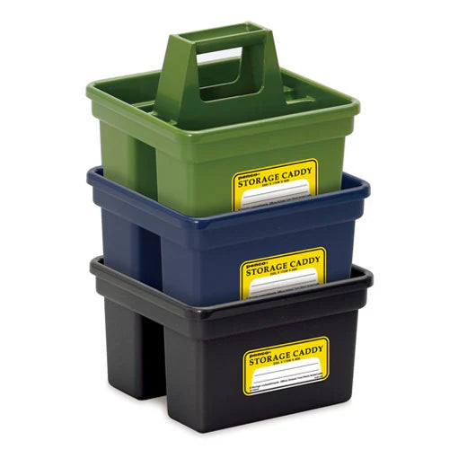 Yellow Small Storage Caddy Organizer - Portable Bathroom, Kitchen & Office Supply Holder - Perfect for Makeup Brushes, Utensils & Desk Accessories