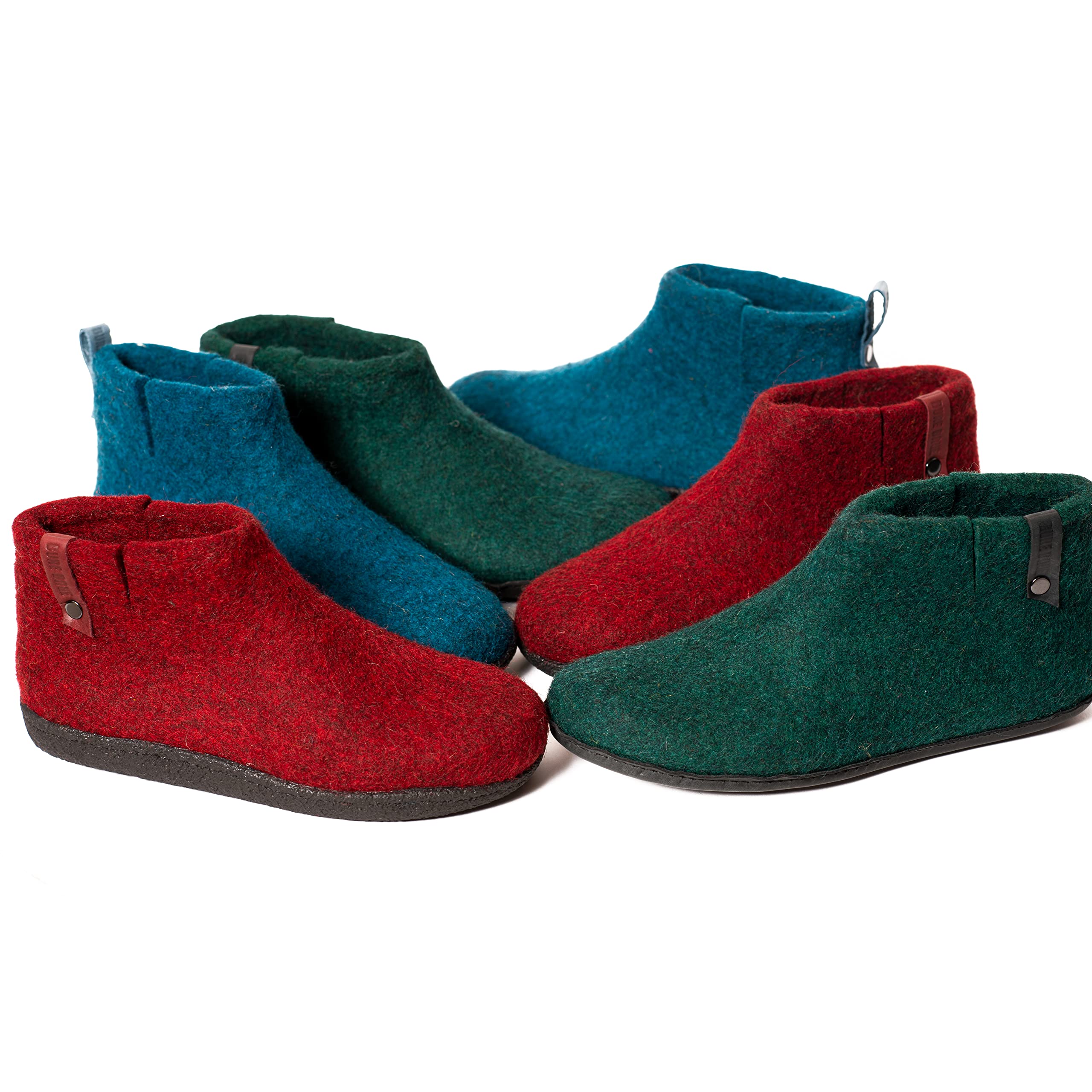 Classic Felted Wool Ankle Boots Slippers for Men - Cozy Winter Indoor/Outdoor House Shoes - Perfect Father's Day Gift for Dad