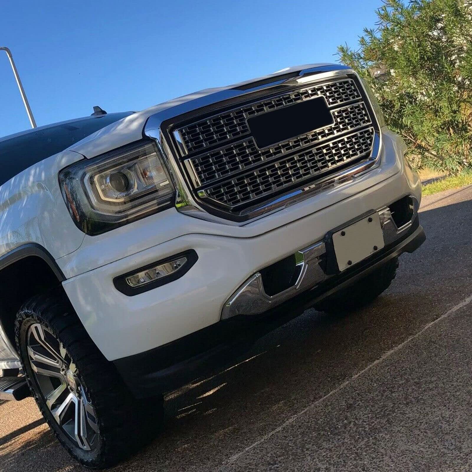 GMC Sierra 1500 Front Bumper Skid Plate 2016-2018 - Heavy Duty Chrome Protective Armor | Off-Road & Truck Accessories | Perfect for Adventure & Towing Protection
