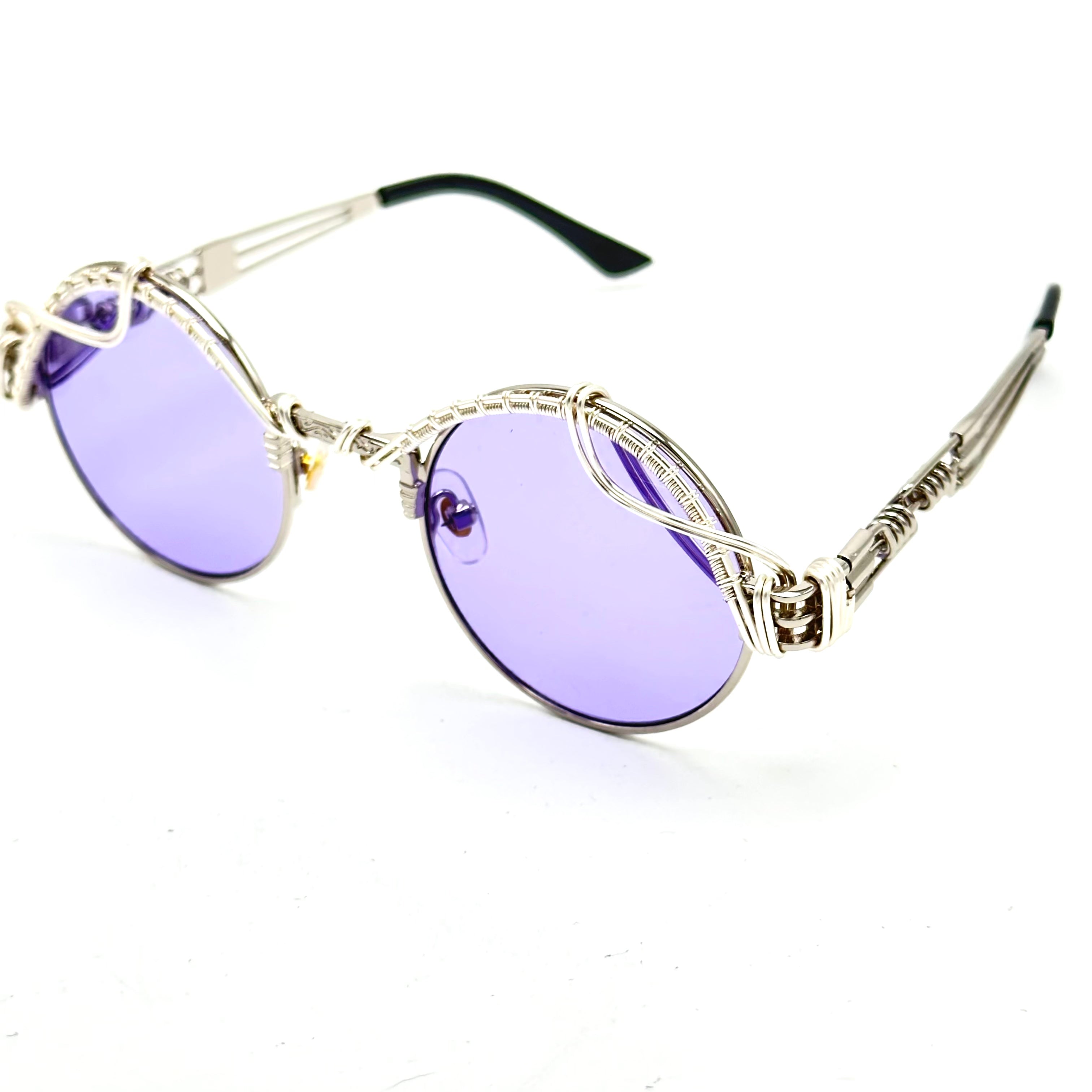 Stylish Purple and Silver Round Earrings for Women - Elegant Fashion Jewelry Gift for Parties, Weddings & Everyday Wear