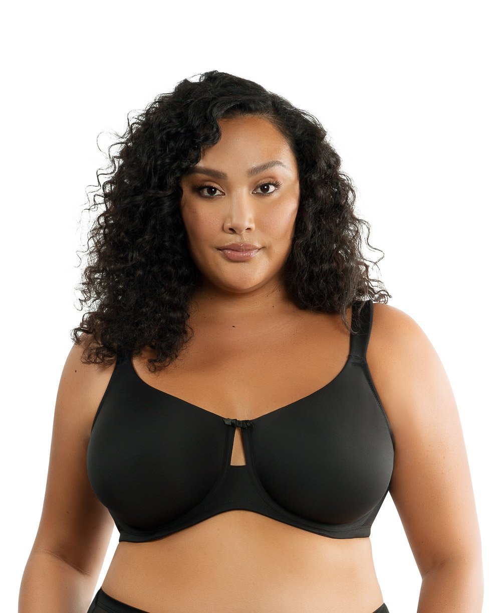 Parfait Erika Unlined Molded Bra - Comfortable Wireless Support for Everyday Wear - Perfect for Work, Yoga & Lounge - Black
