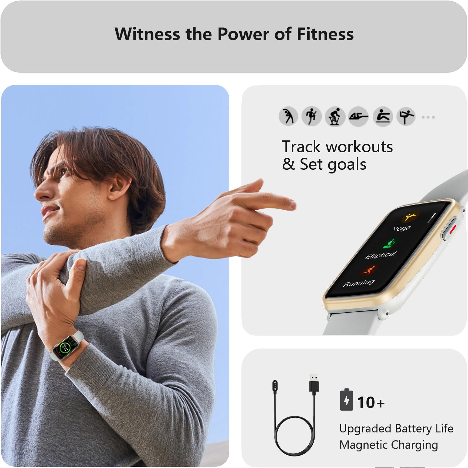 MorePro Fitness Tracker Smart Watch - 1.47